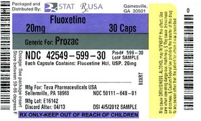 Fluoxetine Capsules 20 mg Label Image (Fluoxetine 20 mg Label  42549)